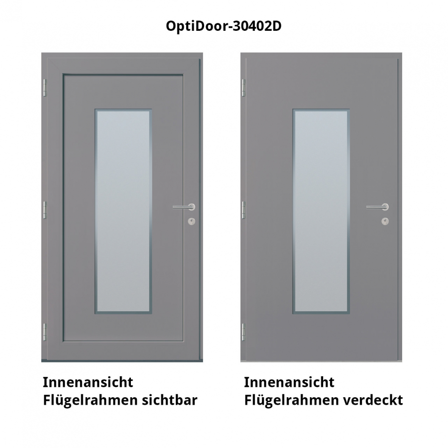 Haustür Aluminium RC2 OptiDoor Design 30402D Graualuminium 9007