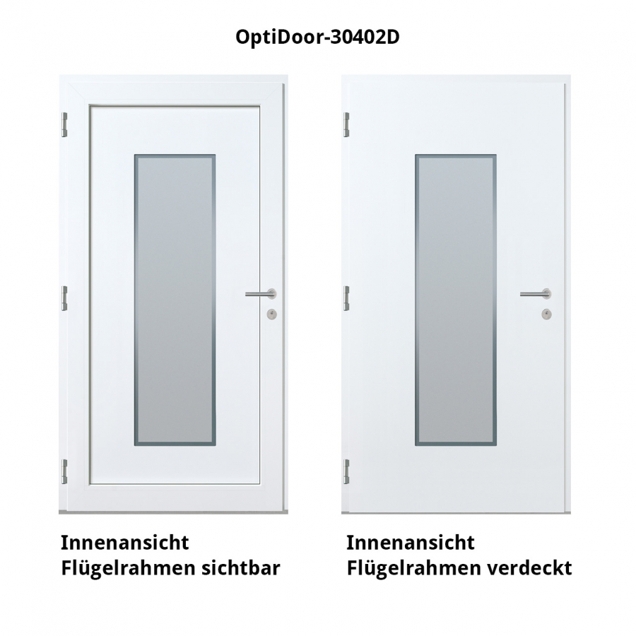 Haustür Aluminium RC2 OptiDoor Design 30402D Tiefschwarz 9005