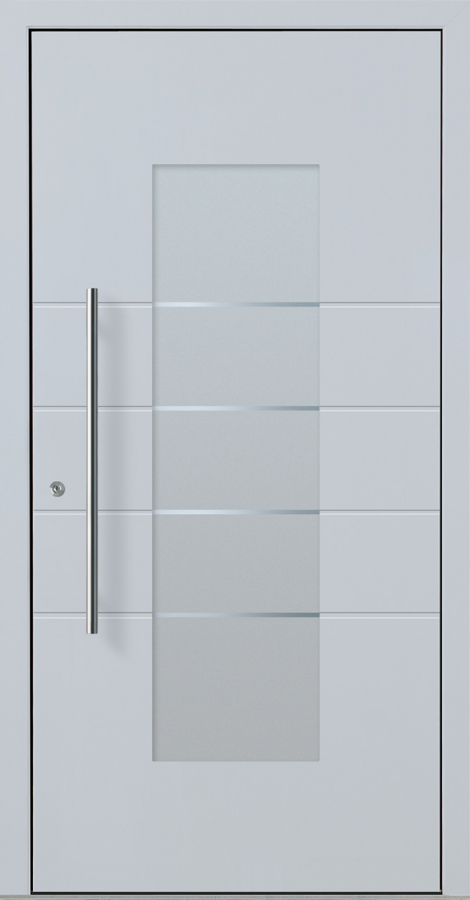 Haustür Aluminium RC2 OptiDoor Design 30481D Weißaluminium 9006