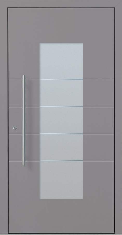 Haustür Aluminium RC2 OptiDoor Design 30481D Graualuminium 9007