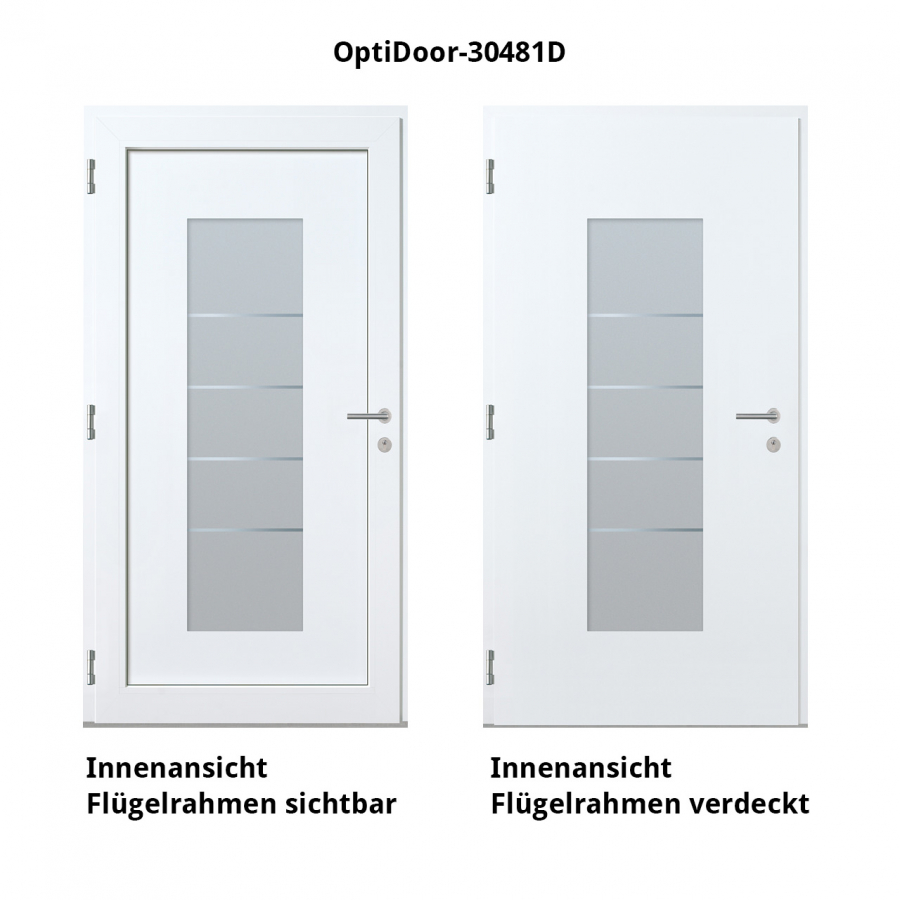 Haustür Aluminium RC2 OptiDoor Design 30481D Holzdekor Rustikal / Anthrazitgrau 7016