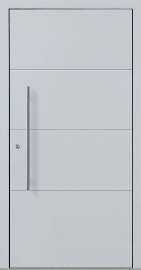 Haustür Aluminium RC2 OptiDoor Design 30500D Weißaluminium 9006