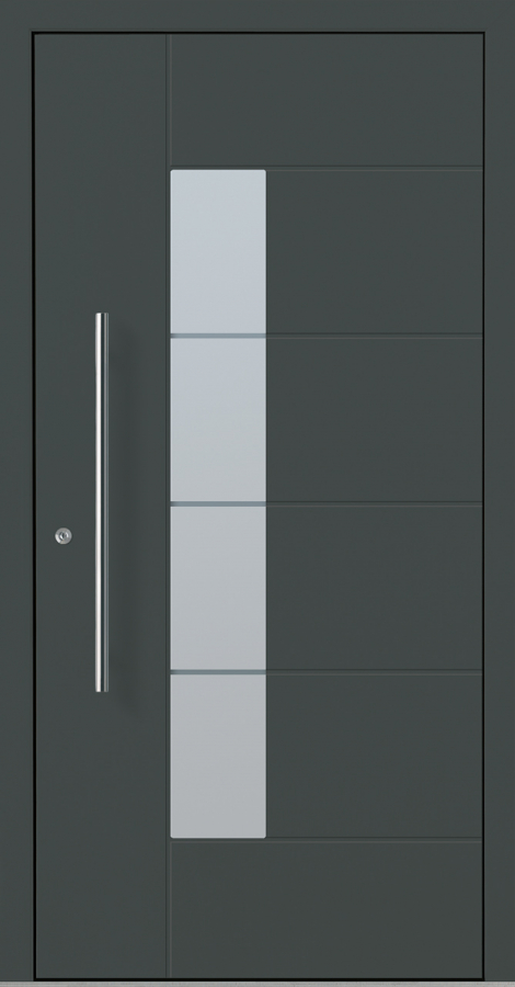 Haustür Aluminium RC2 OptiDoor Design 30555D Anthrazitgrau 7016