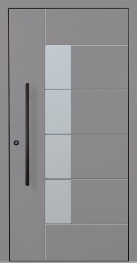 Haustür Aluminium RC2 OptiDoor Blackline 30555D Graualuminium 9007