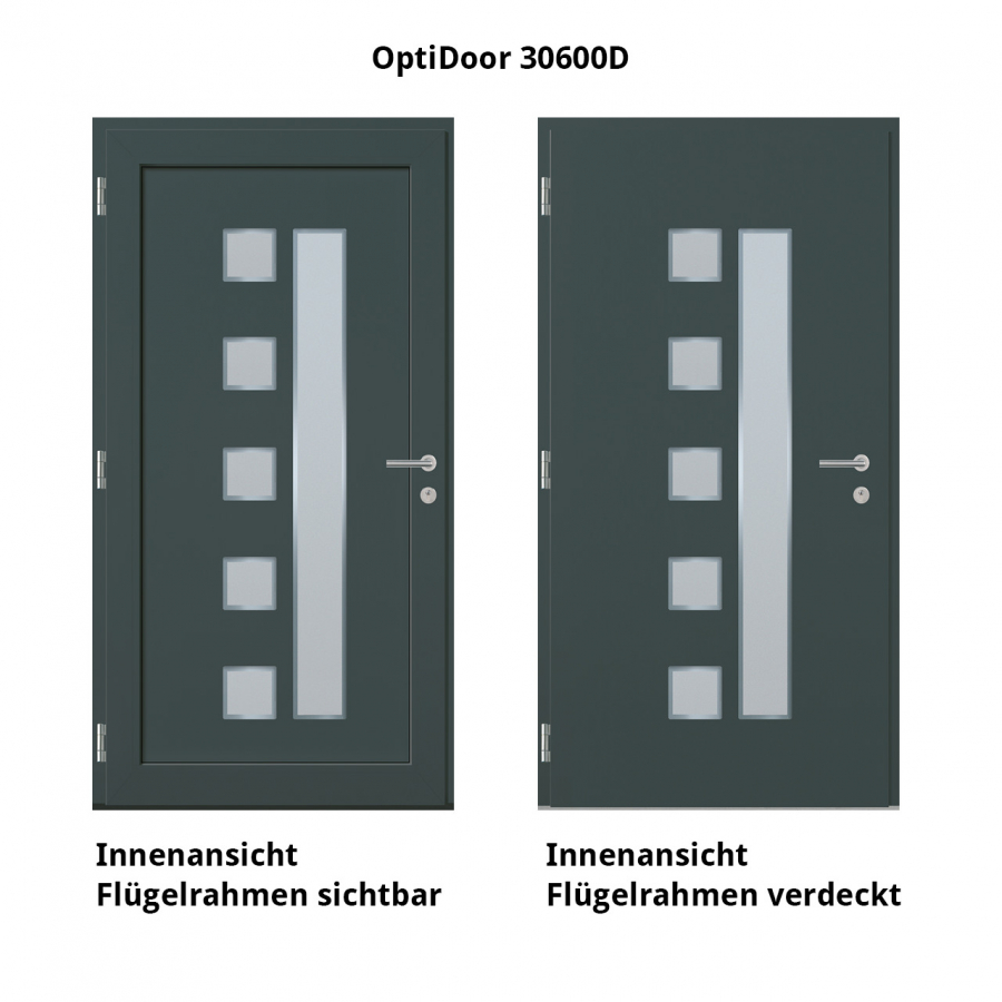 Haustür Aluminium RC2 OptiDoor Design 30600D DB 703