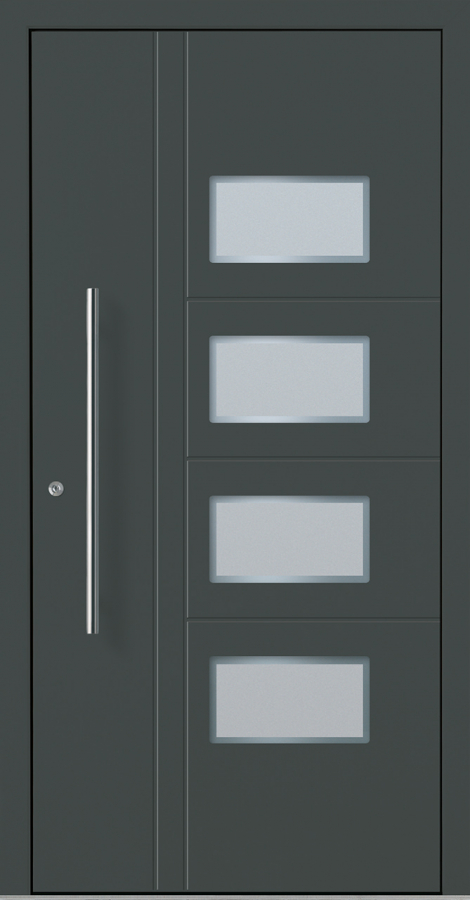 Haustür Aluminium RC2 OptiDoor Design 30620D Anthrazitgrau 7016