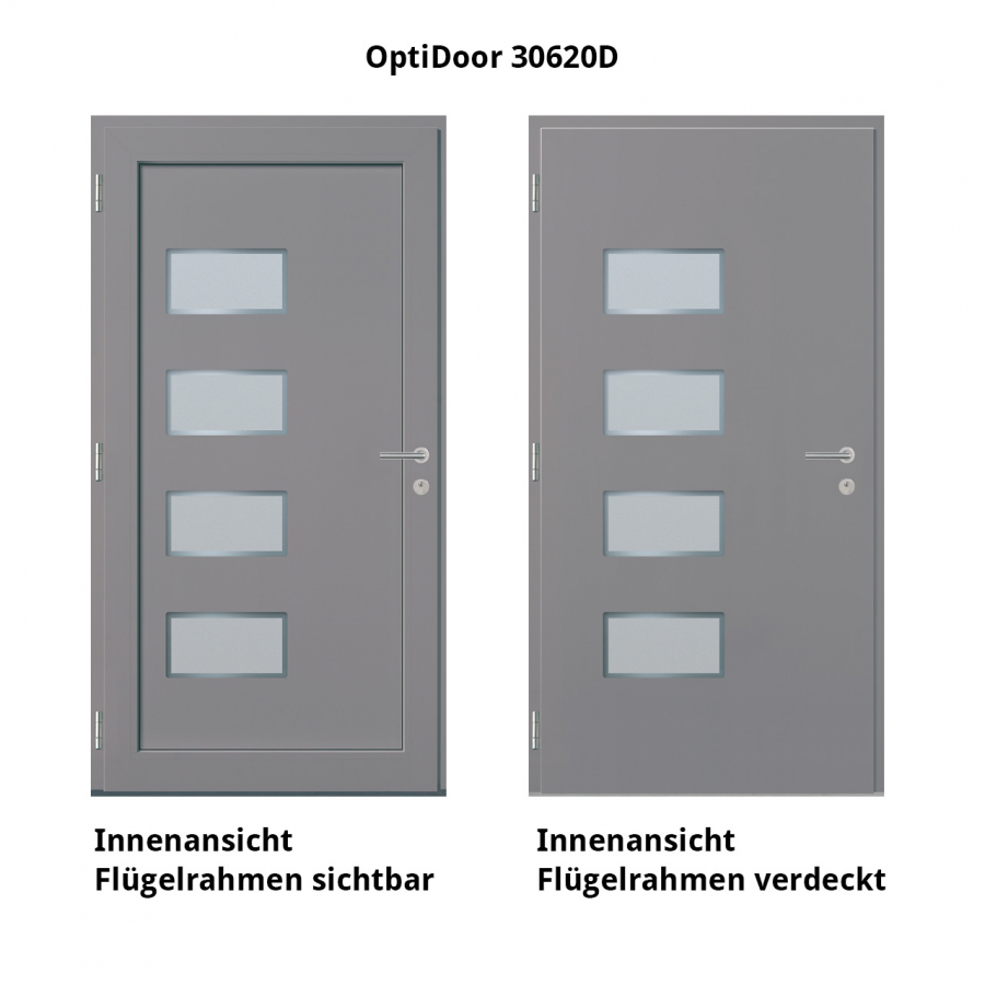 Haustür Aluminium RC2 OptiDoor Design 30620D Graualuminium 9007