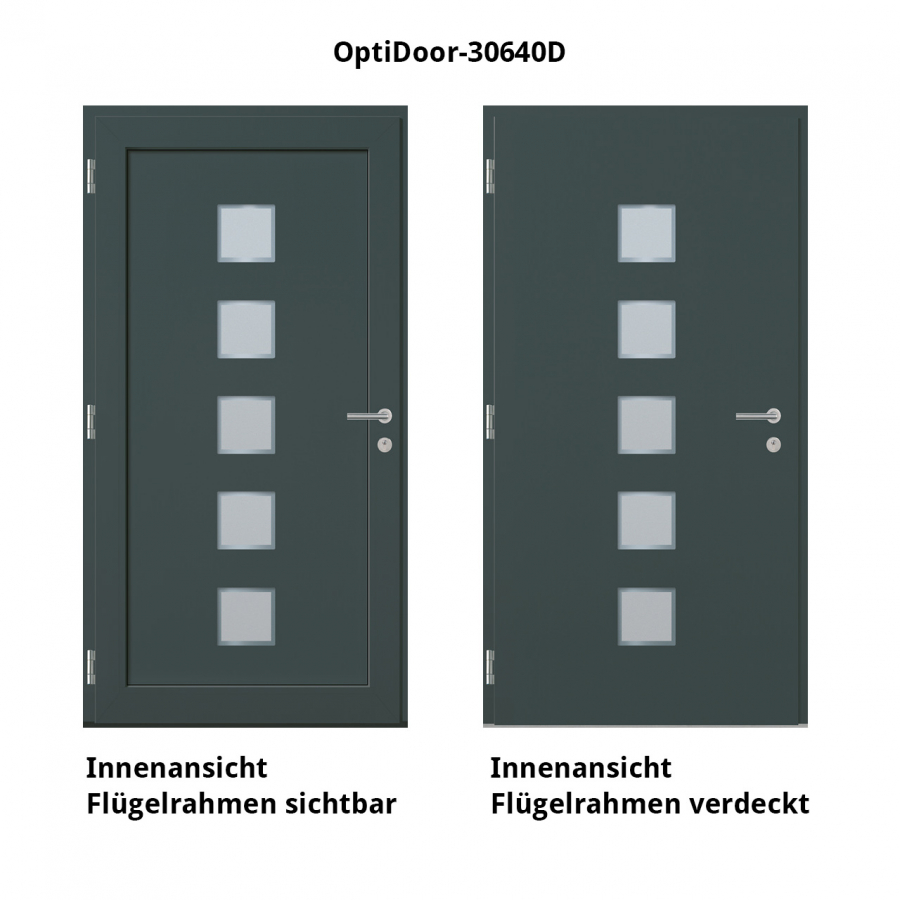 Haustür Aluminium RC2 OptiDoor Design 30640D DB 703