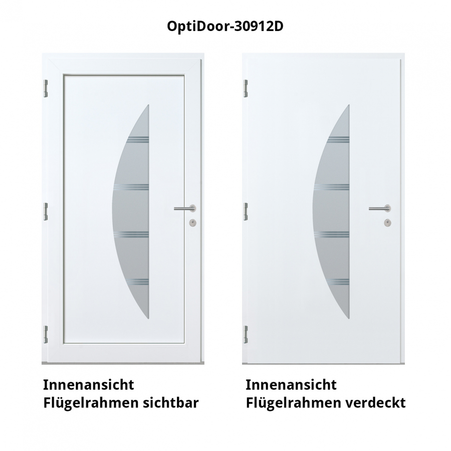 Haustür Aluminium RC2 OptiDoor Design 30912D Holzdekor Cottage / Anthrazitgrau 7016