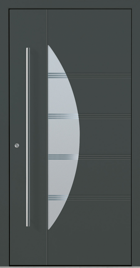 Haustür Aluminium RC2 OptiDoor Design 30912D Anthrazitgrau 7016