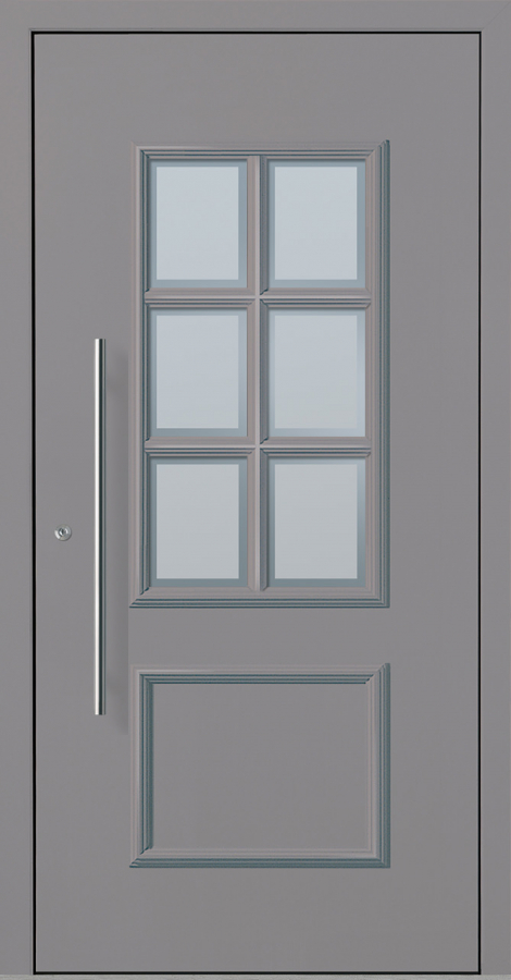 Haustür Aluminium RC2 OptiDoor Design 31120D Graualuminium 9007