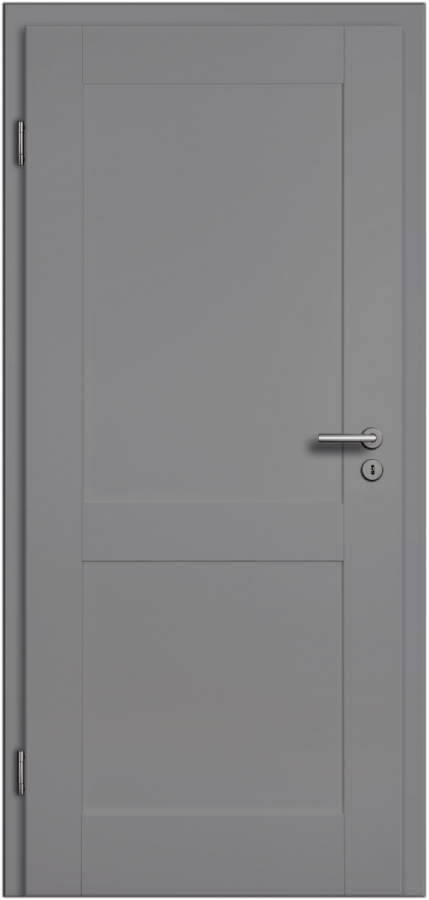 Vollholzdesigntür Pur Design 1FS Grigio Grau extraweiß 9003