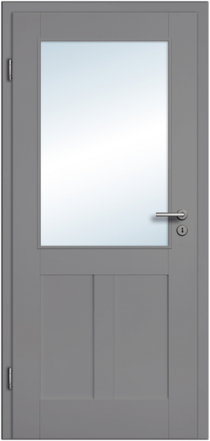 Vollholzdesigntür Pur Design 8FS-2 Grigio Grau extraweiß 9003